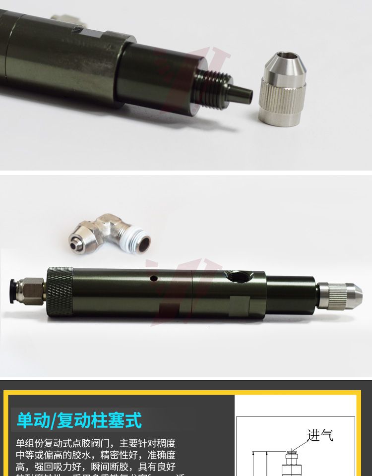 柱塞式點(diǎn)膠閥分解圖
